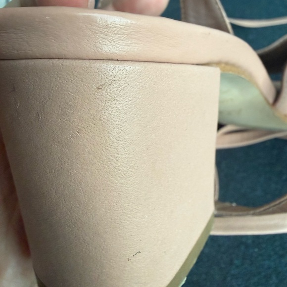 ALOHAS The Lille Leather Block Heels  in Peach Ankle Strap Nude Size EU38 - Picture 10 of 12